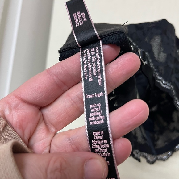 Victorias Secret 30A black/silver embellished push-up without padding bra - Picture 6 of 9